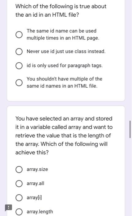 Solved You Can Select Any Class Or Id Of An Html File Chegg Com