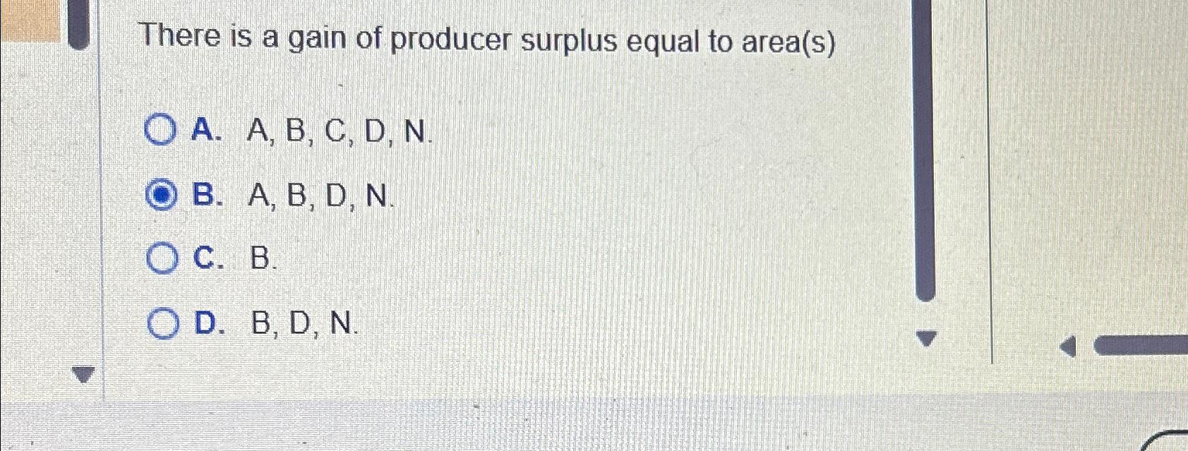 Solved There is a gain of producer surplus equal to