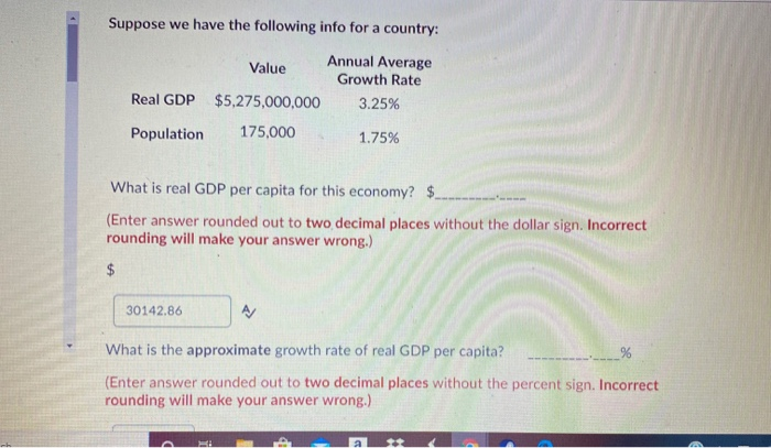 Solved Suppose we have the following info for a country: | Chegg.com