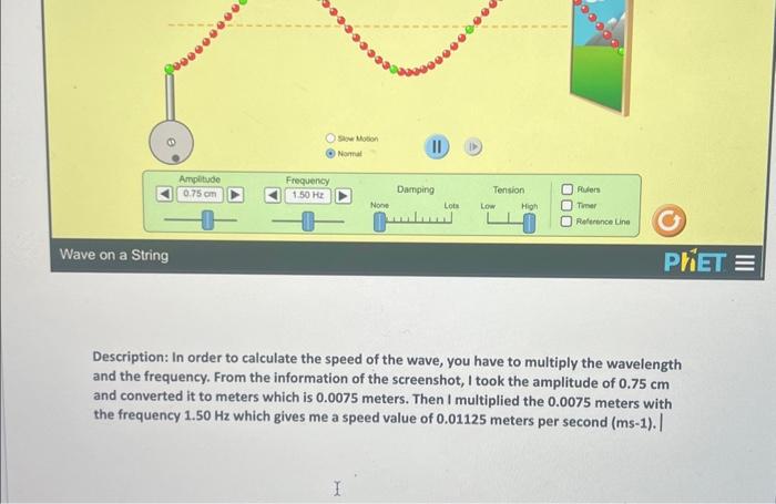 Solved Calculate the speed of a wave on a string from the | Chegg.com