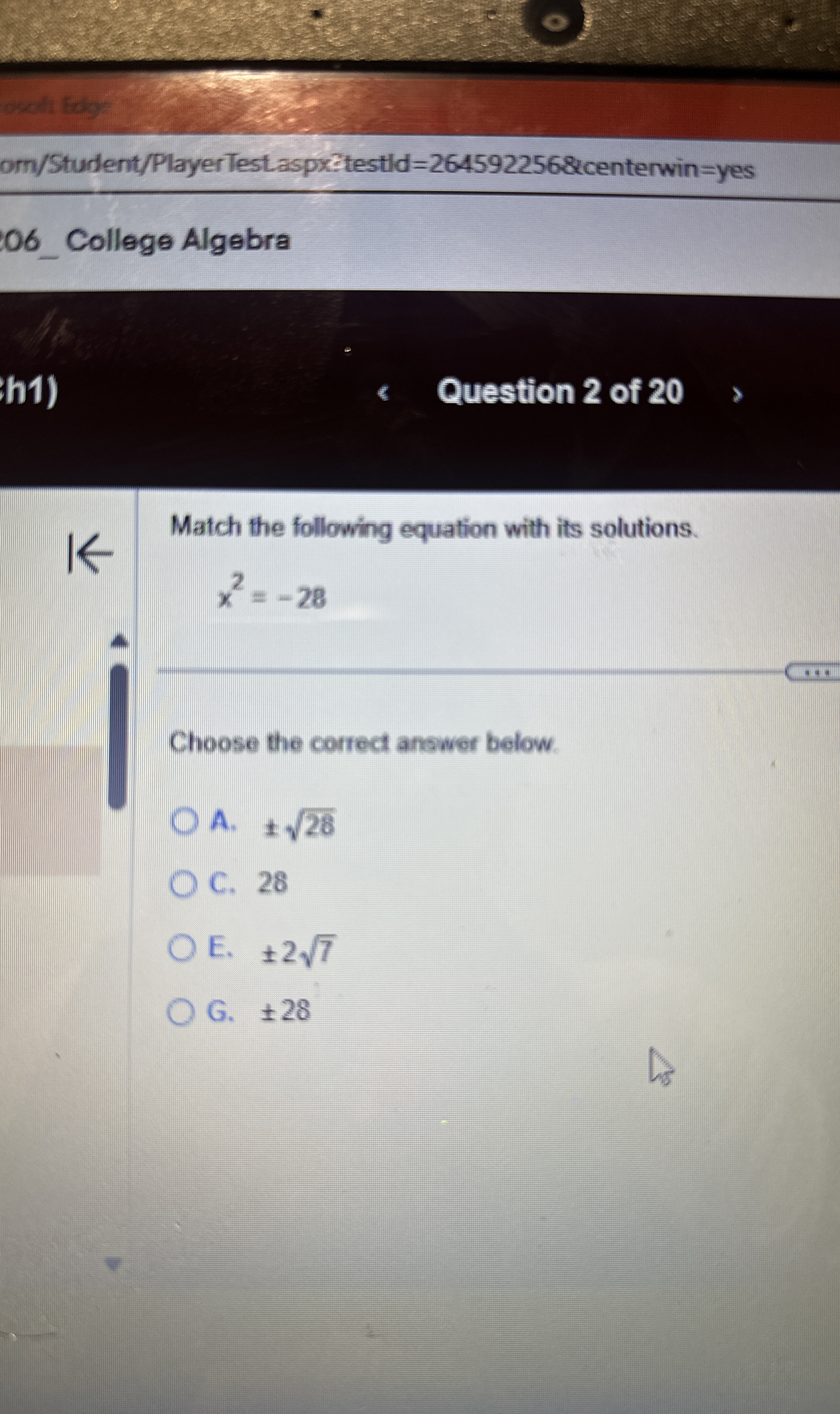Solved Match the following equation with its | Chegg.com