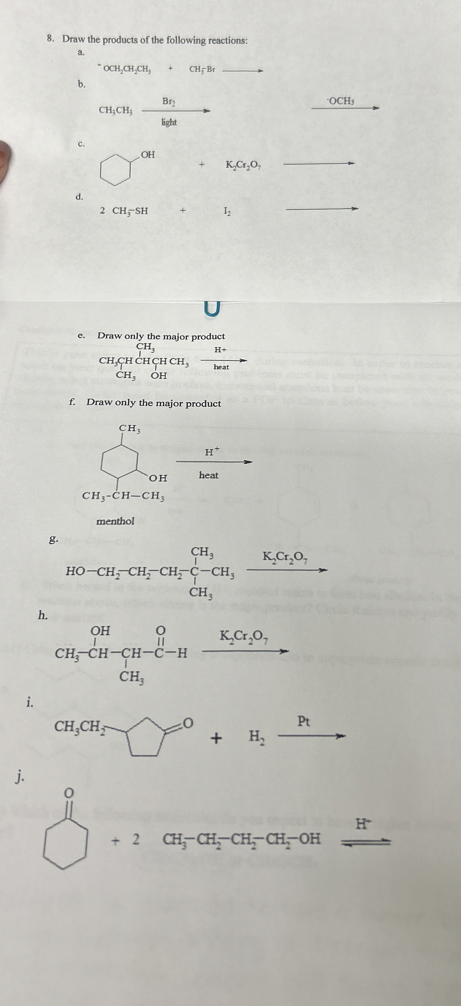 Solved Draw each of the following | Chegg.com