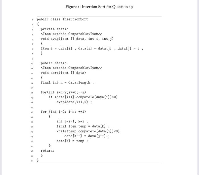 Solved 13. A function that uses insertion sort to sort a | Chegg.com