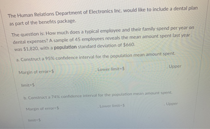 Solved The Human Relations Department Of Electronics Inc Chegg Com