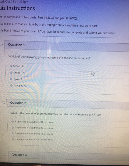 Solved ted: Oct 13 at 1:12 pm uiz Instructions nl is | Chegg.com