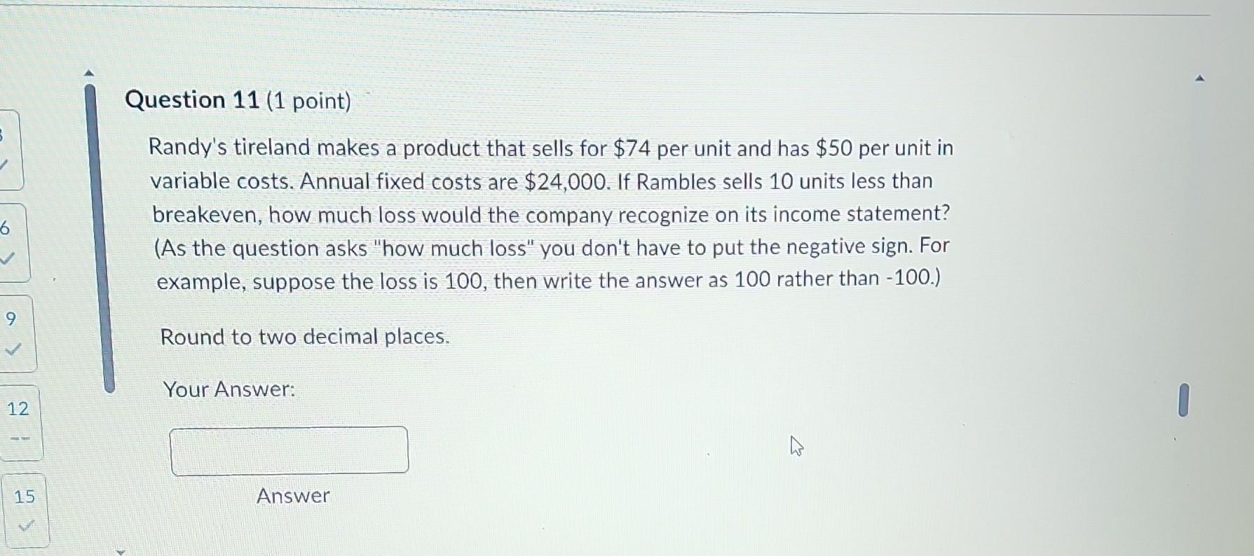 Solved Randy's tireland makes a product that sells for \\(