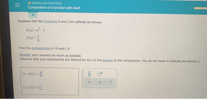Solved GRAPHS AND FUNCTIONS Composition of a function with | Chegg.com