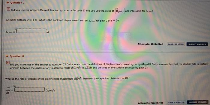 Solved Interactive Exercises 32.03: Displacement Current The | Chegg.com