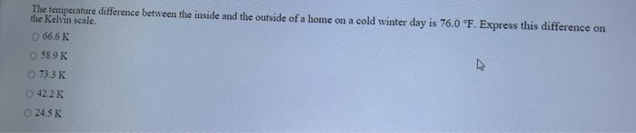 Solved The temperature difference between the inside and the | Chegg.com