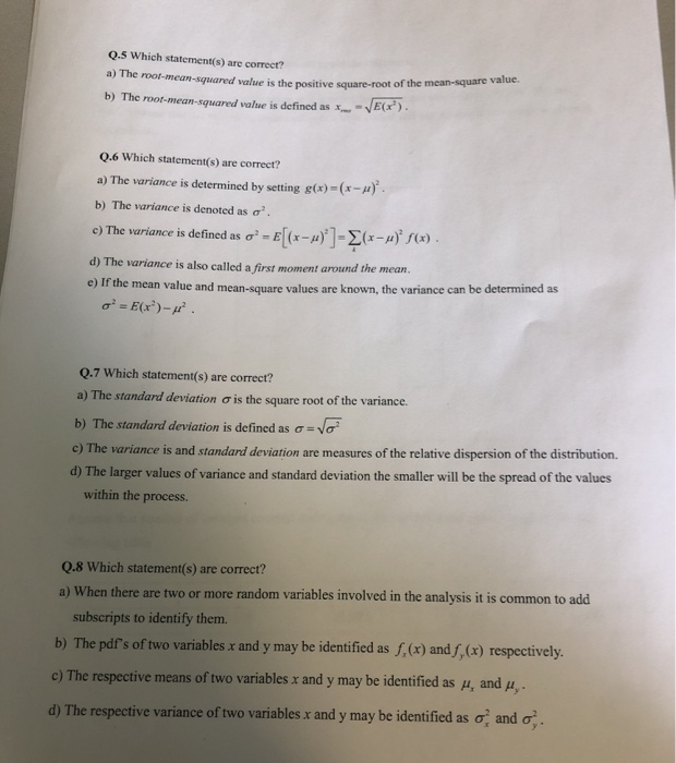 Solved 0 5 Which Statement S Are Correct A The Rooi Me Chegg Com