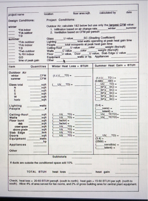 Calculate the HEAT LOSS of the given office building, | Chegg.com