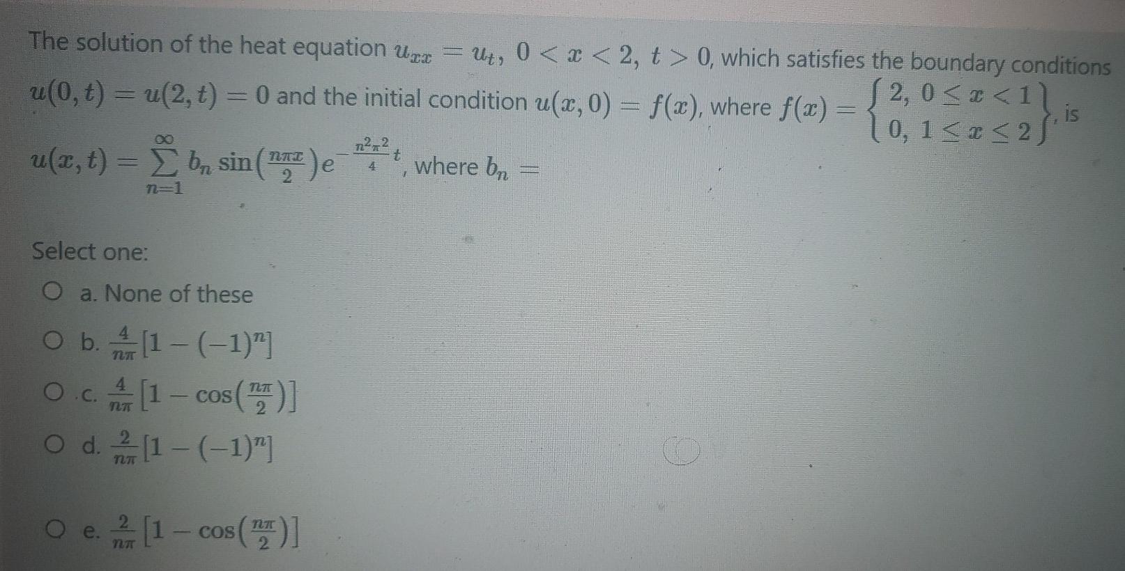 Solved The solution of the wave equation und Utt, 0