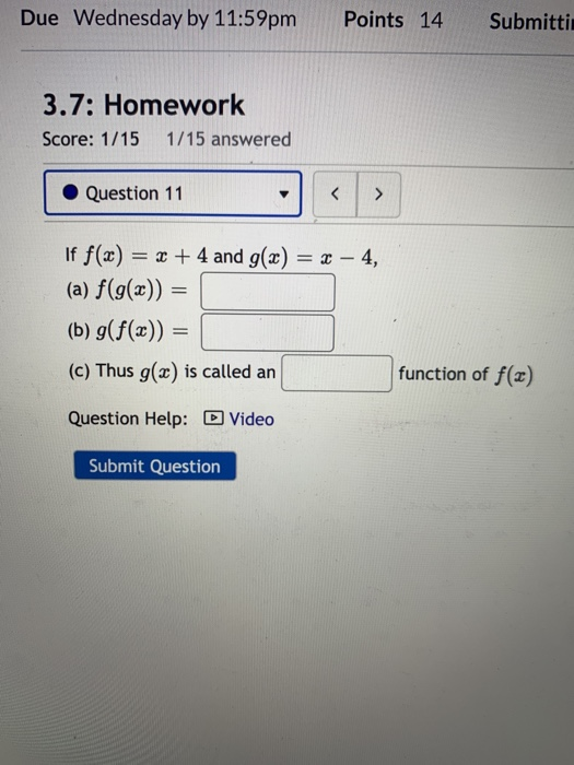 Solved Due Wednesday by 11:59pm Points 14 Submitting an 3.7: | Chegg.com