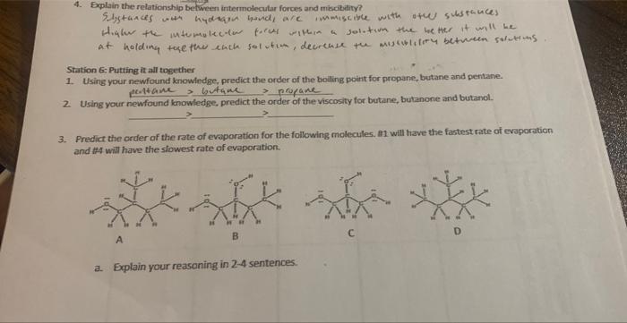 Solved 4. Explain the relationship between intermolecular | Chegg.com