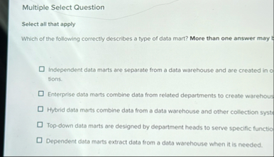 Solved Multiple Select QuestionSelect all that applyWhich of | Chegg.com