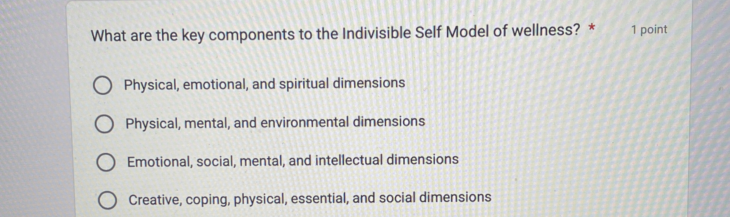 Solved What are the key components to the Indivisible Self | Chegg.com