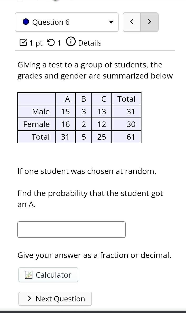 Solved Giving a test to a group of students, the grades and | Chegg.com