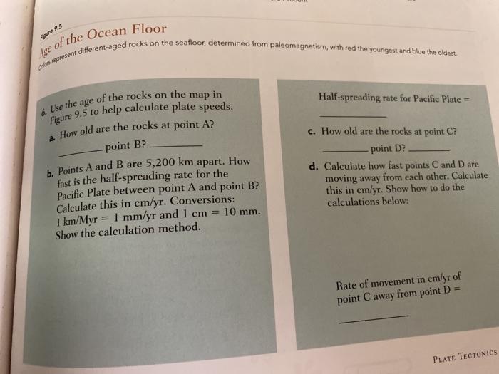 Solved 6. use the age of the rocks on the map in the figure | Chegg.com