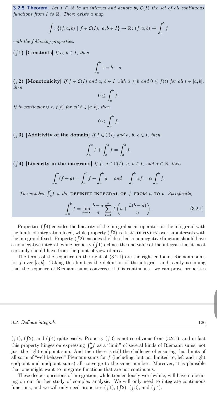 Properties (∫4) encodes the linearity of the integral | Chegg.com