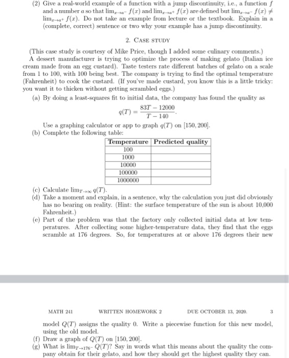 2 Give A Real World Example Of A Function With A Chegg Com