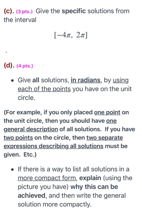 Solved Use An Appropriate Identity To Solve The Equation Chegg Com