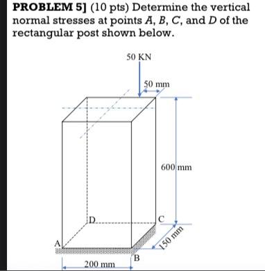 Solved PROBLEM 5] (10 pts) Determine the vertical normal | Chegg.com