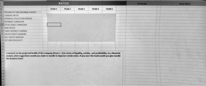 Assignment number 2 case study forecasting financial statements and ratios picture