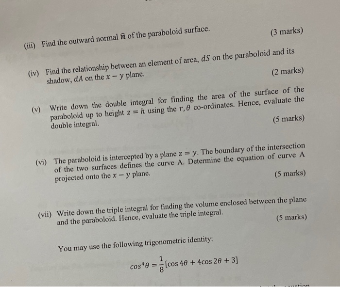 Solved Q 4 1 Sketch The Paraboloid Given By The Equatio Chegg Com