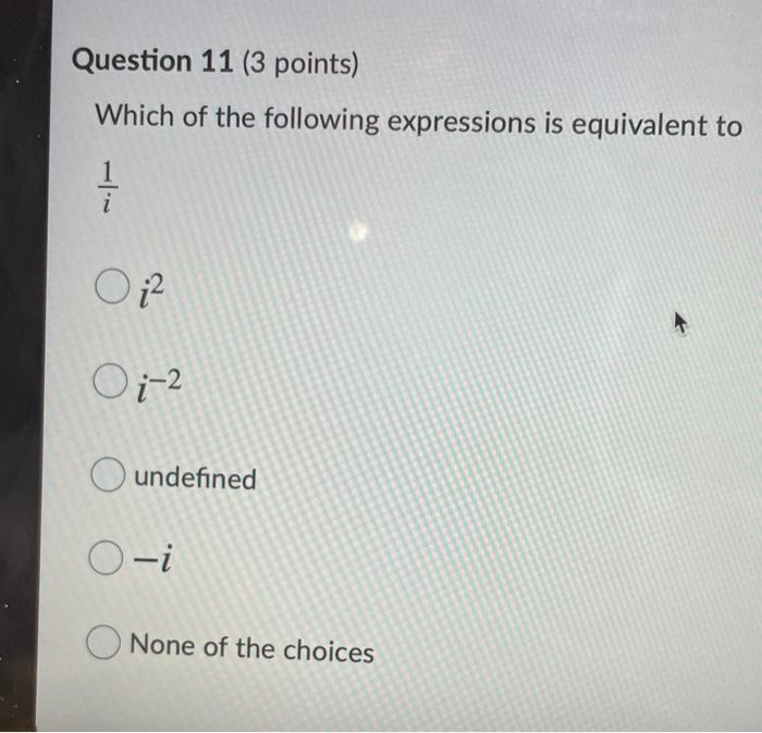 Solved Question 11 (3 points) Which of the following | Chegg.com