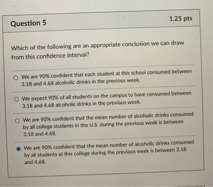 Solved How Much Alcohol Do College Students Drink? According