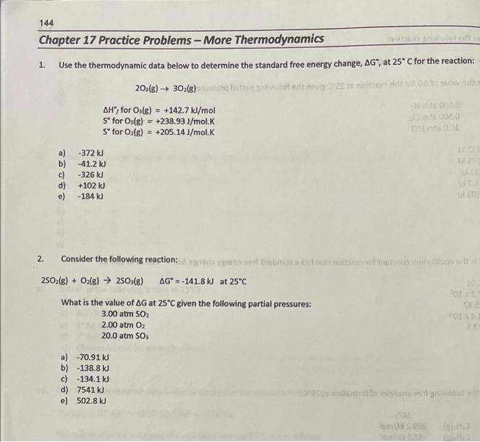 Solved - 144 Chapter 17 Practice Problems - More | Chegg.com