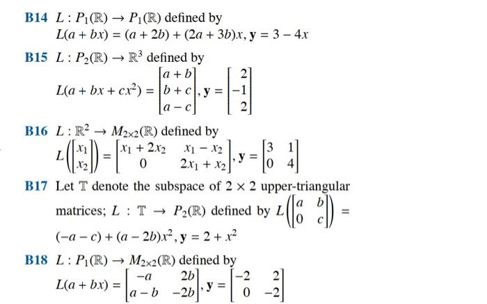 Solved For Problems B13-B18, determine whether the given | Chegg.com
