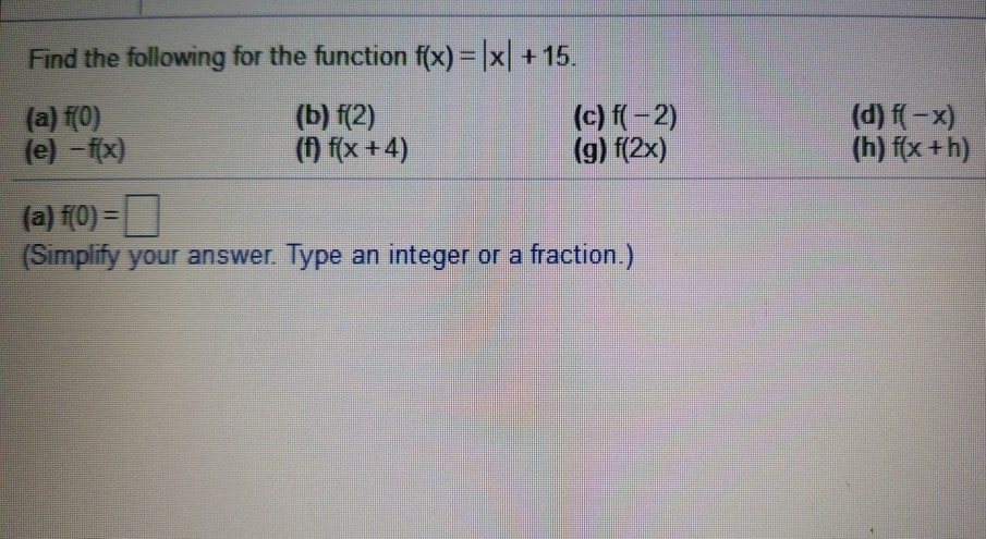 f x )= 3x 15