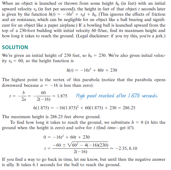 advanced projectile motion equations