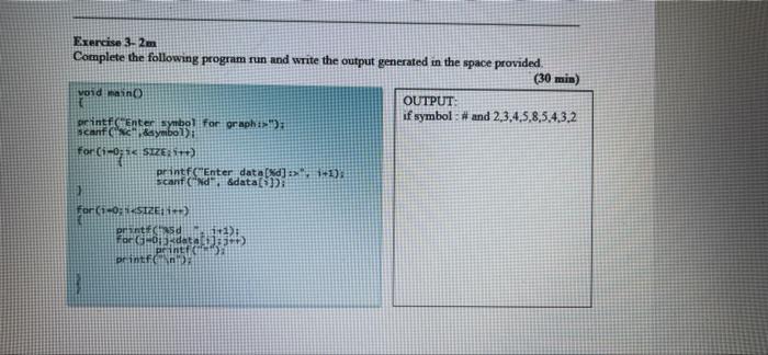 Solved Exercise 3.2 Complete the following program run and | Chegg.com