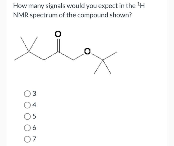 Solved How many signals would you expect in the 1H NMR