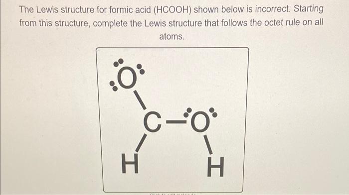 lewis structure of hcooh