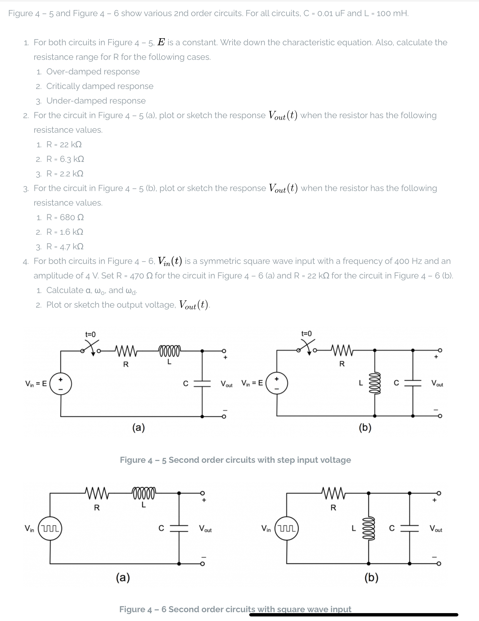 Solved Please do ALL PARTS FOR QUESTIONS 1-4 ﻿OR-ALL PARTS | Chegg.com
