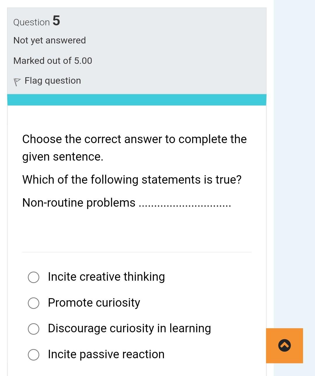 Solved Choose the correct answer to complete the given | Chegg.com