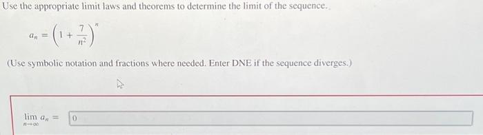 Solved Use The Appropriate Limit Laws And Theorems To | Chegg.com