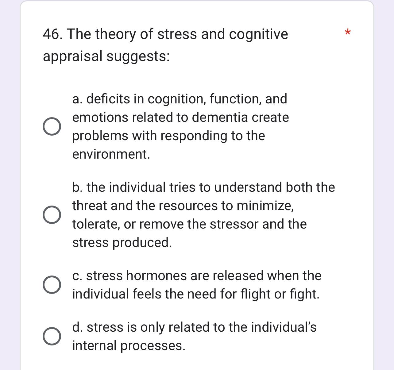 Cognitive appraisal 2025 theory of stress