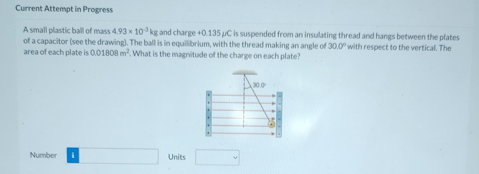 Solved A small plastic ball of mass 4.93×10−3 kg and charge