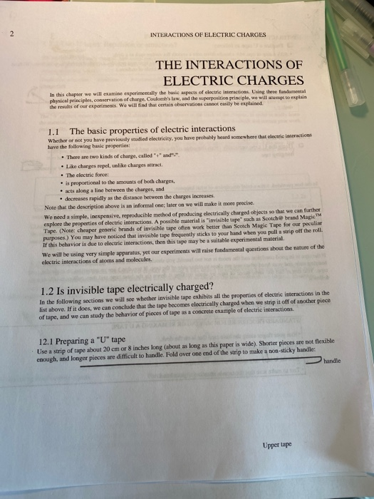 2 INTERACTIONS OF ELECTRIC CHARGES THE INTERACTIONS