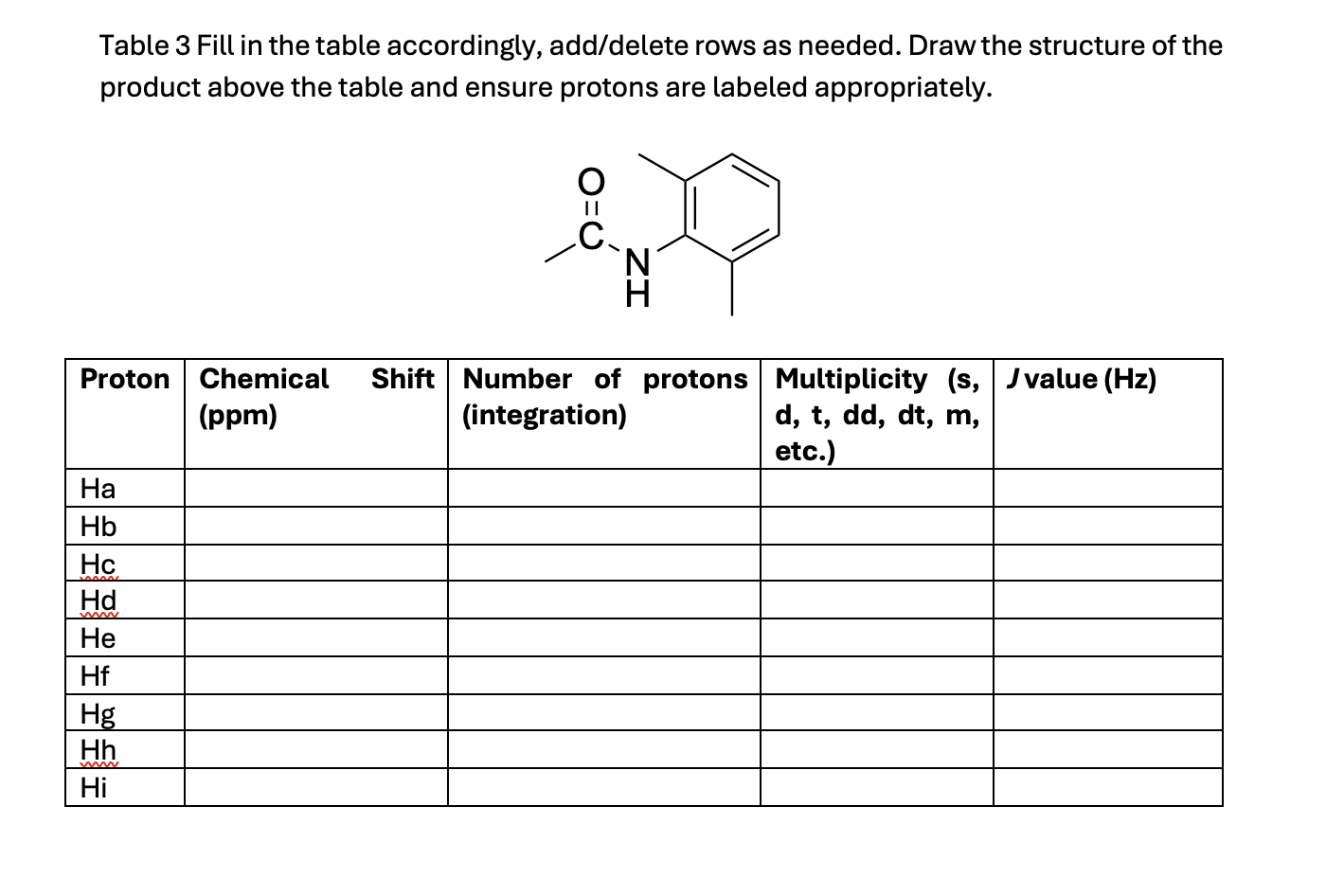 Solved Table 3 ﻿Fill in the table accordingly, add/delete | Chegg.com