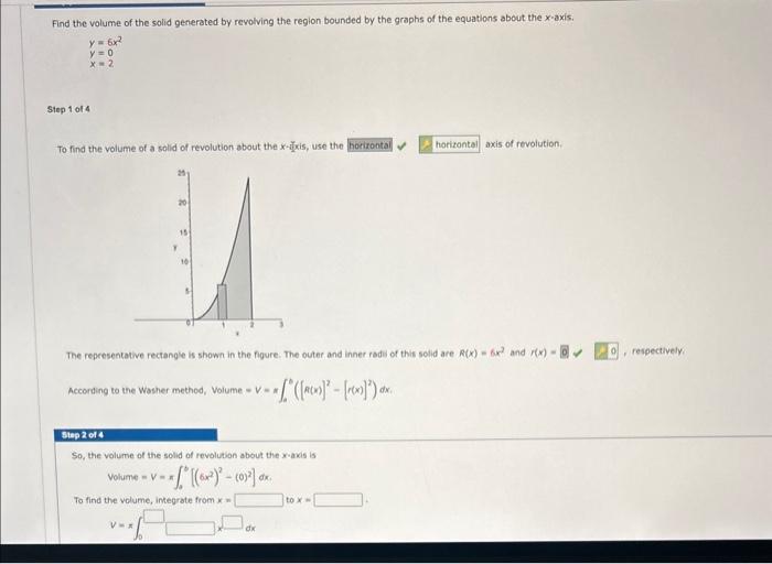 Solved Find the volume of the solid generated by revolving | Chegg.com