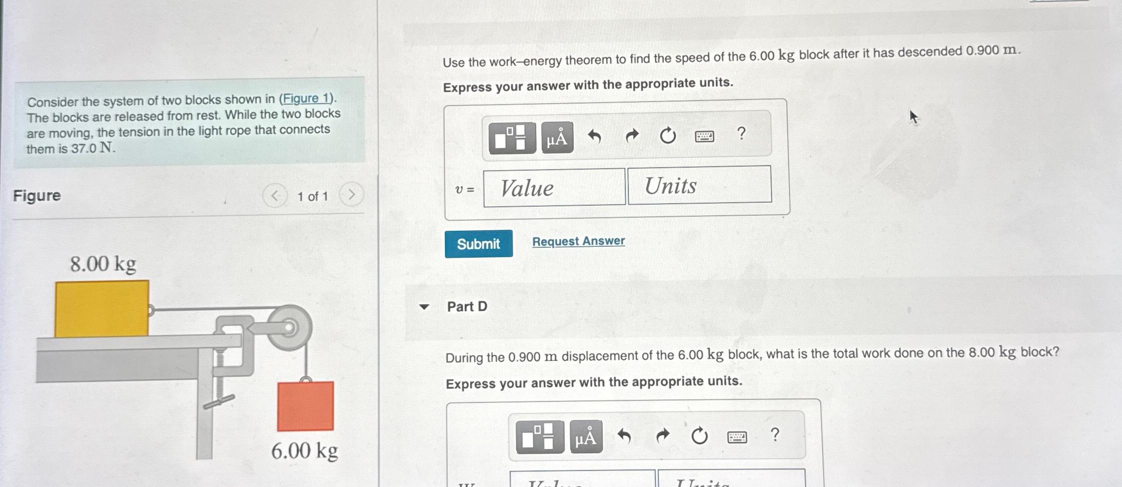 Solved Consider The System Of Two Blocks Shown In (Figure | Chegg.com