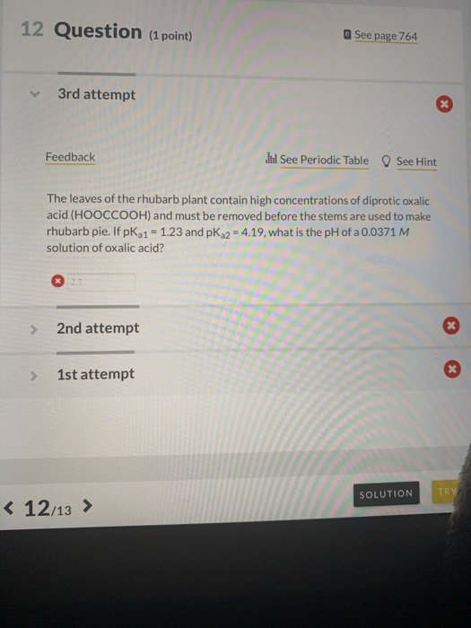 Solved 13 Question (3 points) @ See A 0.0610 M solution of | Chegg.com