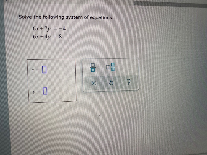 solve this system of equations y x 4 y 6x 10