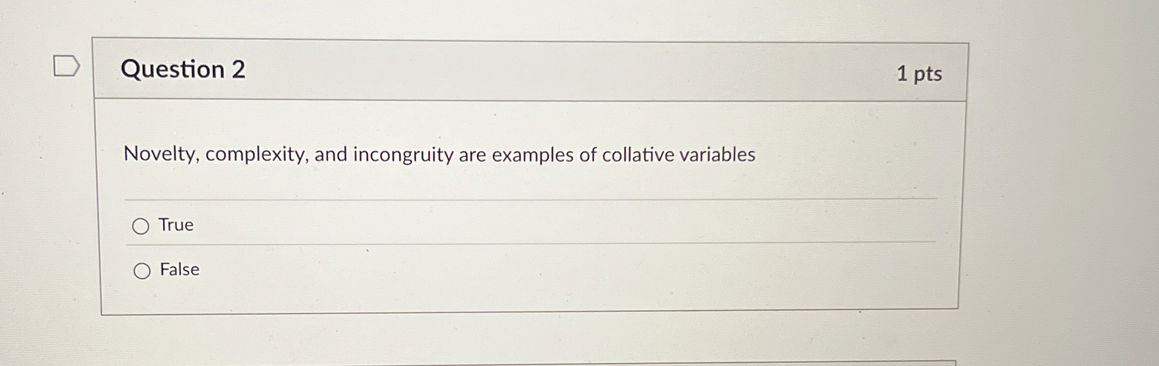 Solved Question 21 ﻿ptsNovelty, complexity, and incongruity | Chegg.com