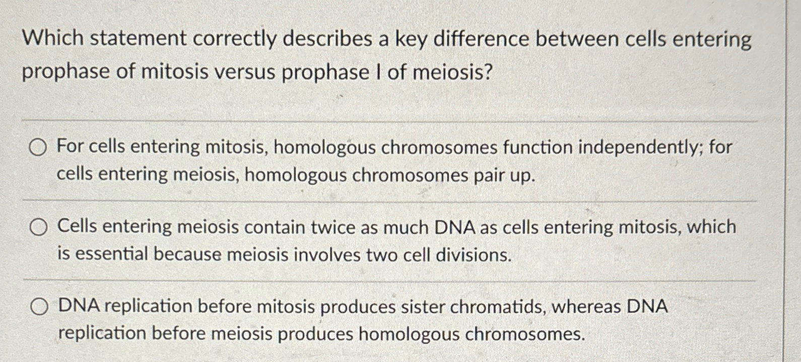 Solved Which statement correctly describes a key difference | Chegg.com